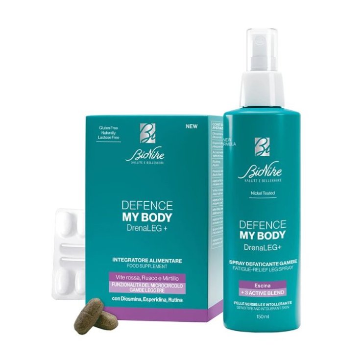 BIONIKE DEFENCE MY BODY DRENALEG+ KIT INTEGRATORE + SPRAY DEFATICANTE GAMBE