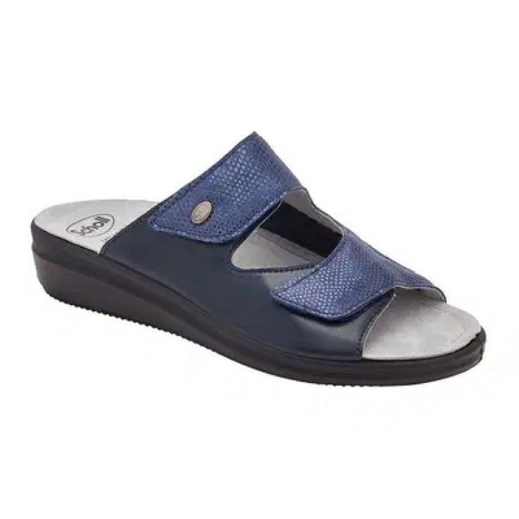 SCHOLL SCARPE ANTONIA ELASTIC PRINTED NAVY BLUE N.38