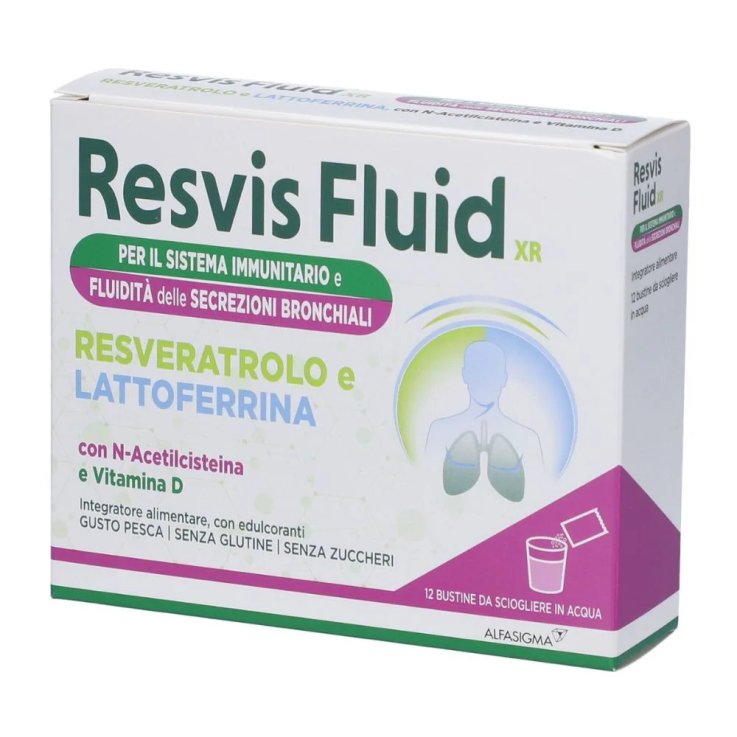 RESVIS FLUID XR &ndash; INTEGRATORE FLUIDIFICANTE BRONCHIALE (12 BUSTINE)